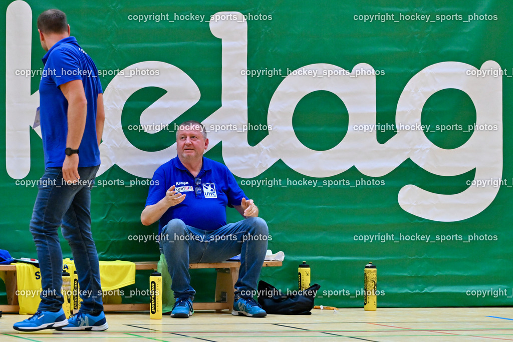 SC Ferlach vs. UHC Hollabrunn | Manager UHC Hollabrunn GEDINGER Gerhard, SC Ferlach vs. UHC Hollabrunn, SC Ferlach vs. UHC Hollabrunn am 20.09.2025 in Ferlach (Ballspielhalle Ferlach), Austria, (Photo by Bernd Stefan)
