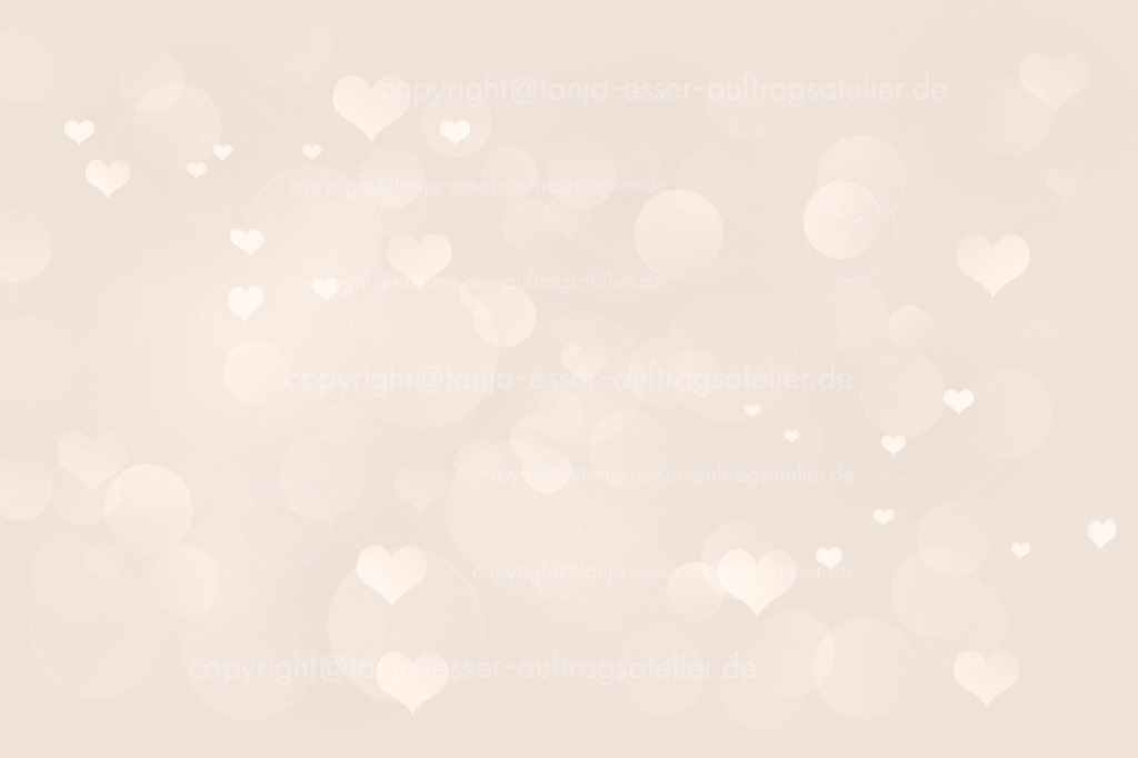 Sepia Herzen Bokeh D | Hintergrund Illustration mit sepia farbigen Bokeh Bubbles und Herzen für den Valentinstag oder eine Hochzeit. Sepia und weiß.