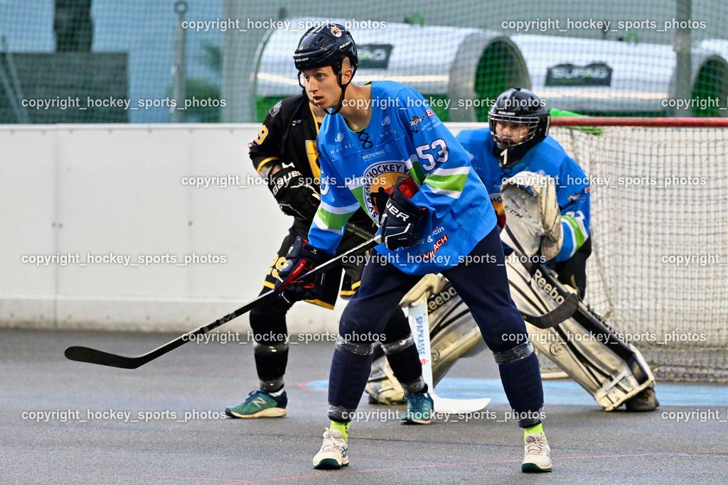 VAS Ballhockey Villach vs. ASKÖ Villach Ballhockey | #53 Nindler Elias, VAS Ballhockey Villach vs. ASKÖ Villach Ballhockey, VAS Ballhockey Villach vs. ASKÖ Villach Ballhockey am 28.05.2025 in Villach (Alpen Arena ), Austria, (Photo by Bernd Stefan)