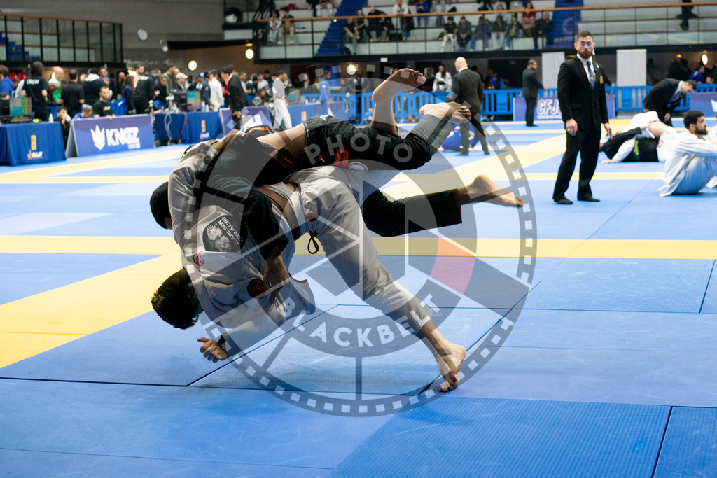 20240124PBB01363 | Fighters compete during the second day of the IBJJF European Championship in Paris, France, on January 24, 2024.