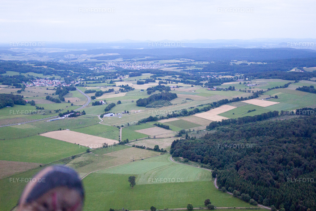 Luftbild: Fulda Jossa, UL von Südwesten im Ortsteil Jossa in Hosenfeld im Bundesland Hessen in Deutschland. Foto: IMG_68343.jpg vom 20.06.2014 durch Werner Riehm/FLY-FOTO.de