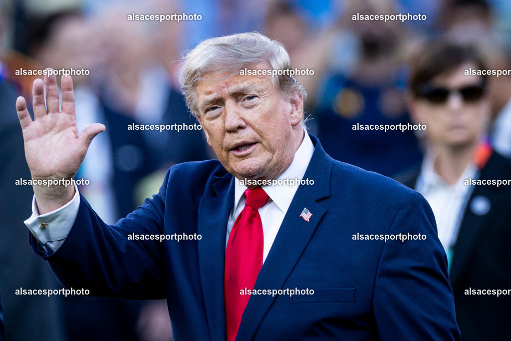 FOOTBALL : Argentine vs Espagne – Finale de la Coupe du Monde FIFA 2026. New York New Jersey Stadium, East Rutherford, New Jersey, États-Unis. 19/07/2026. | Donald Trump assiste à la finale de la Coupe du Monde de la FIFA 2026 entre l'Argentine et l'Espagne au New York New Jersey Stadium, à East Rutherford (New Jersey), le 19 juillet 2026, aux États-Unis.