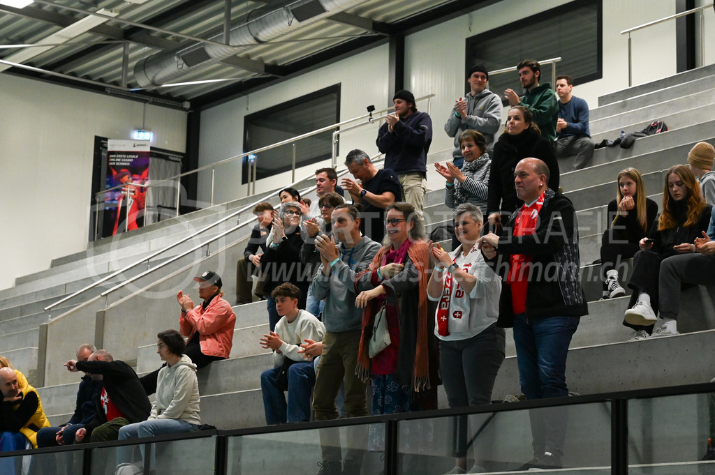 Switzerland B U19 vs Finland U19 - 2. February 2024 | Switzerland B U19 vs Finland U19
U19 Men International Matches in Switzerland
GoEasy Arena, Siggenthal Station
Supporters of Team Switzerland.
Credit: Markus Aeschimann | <a href="https://www.markus-aeschimann.ch">Sportfotografie Markus Aeschimann</a> | <a href="https://www.instagram.com/sportfotografie.aeschimann">@sportfotografie.aeschimann</a> - Realisiert mit Pictrs.com