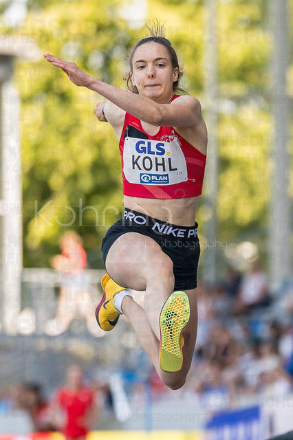 Deutsche Leichtathletik-Meisterschaften; Bochum-Wattenscheid, 25.07.2026 | Jaqueline Kohl (SC Potsdam e.V.), Dreisprung; Deutsche Leichtathletik-Meisterschaften am 25.07.2026 im Lorheide-Stadion, Bochum-Wattenscheid (Nordrhein-Westfalen).