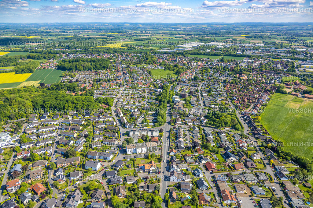 Hamm250500612 | Luftbild, Wohngebiet Ortsansicht Rhynern, Hamm, Ruhrgebiet, Nordrhein-Westfalen, Deutschland