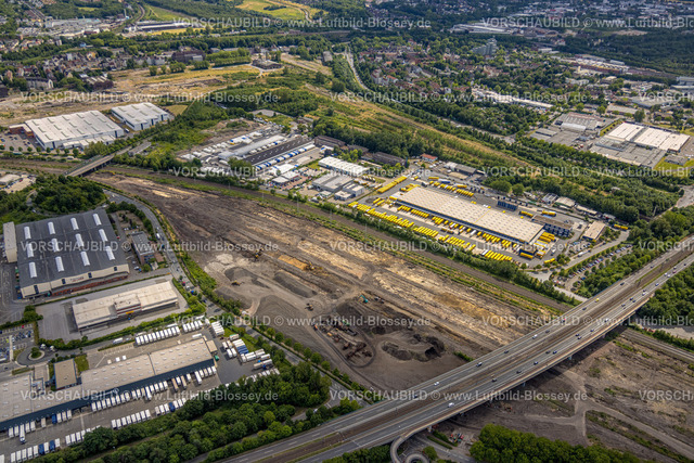 Dortmund230700375 | Luftbild, Gewerbegebiet Baugebiet Union zwischen Heinrich-August-Schulte-Straße und Westfaliastraße am Hafen, Hafen, Dortmund, Ruhrgebiet, Nordrhein-Westfalen, Deutschland