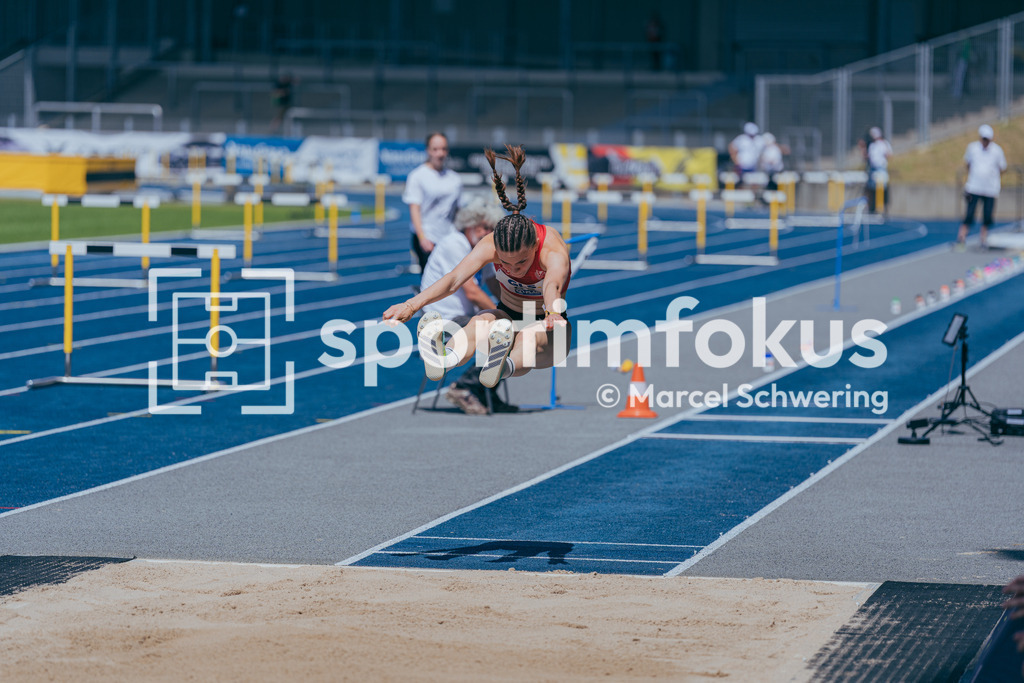 DM U23 U18 Bochum 2026 | Vivien Fichert (LC Cottbus), Startnummer 82, Dreisprung, Deutsche Meisterschaften der U18 &amp; U23 2026, Lohrheidestadion Bochum-Wattenscheid, 04.07.2026 Foto: Marcel Schwering / sportimfokus - Realisiert mit Pictrs.com
