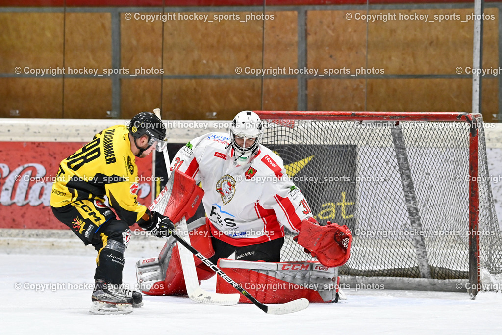 EC Spittal Hornets vs. ESV Ferlach 16.12.2023 | #98 Thalhammer Dominic, #31 Kocheim Marc