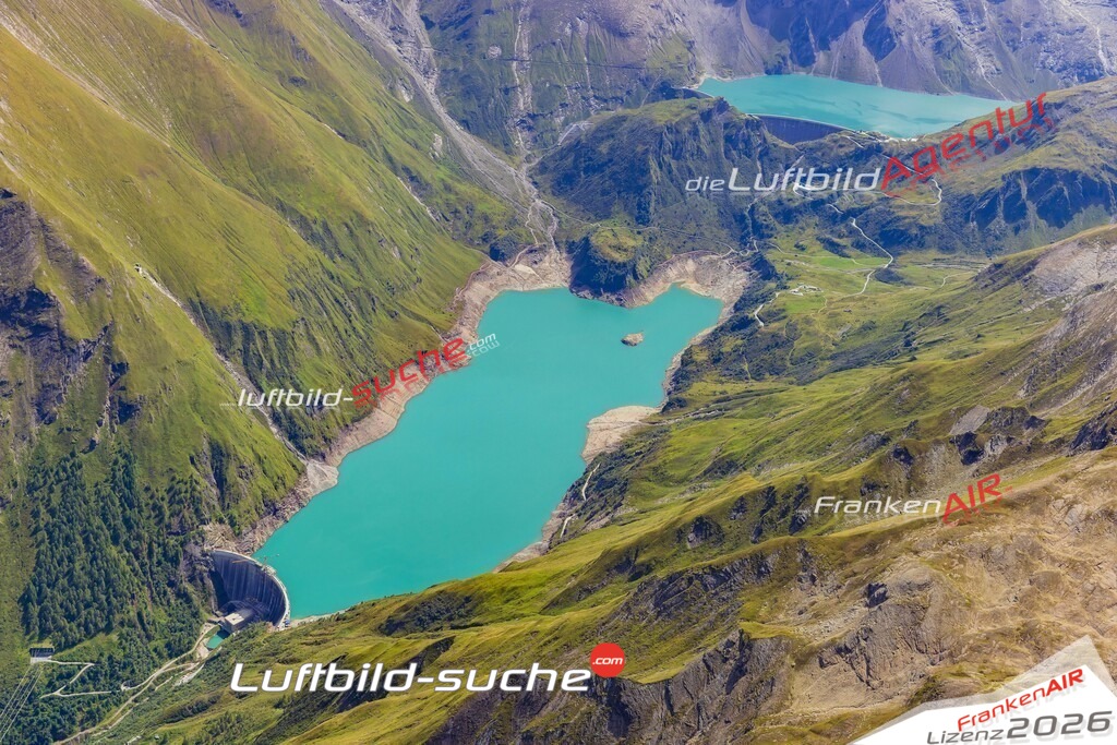 Luftaufnahme von Stauseen Kaprun Bild- Das Luftbild wurde 2025 vom UL-Flugzeug heraus erstellt ( keine Drohne ) - Hochauflösende Luftaufnahme -Nicht vergleichbar mit Google Maps oder Satelittenbilder- Die Geschenkidee !Mit Lizenz und Bildrechte bestellbar