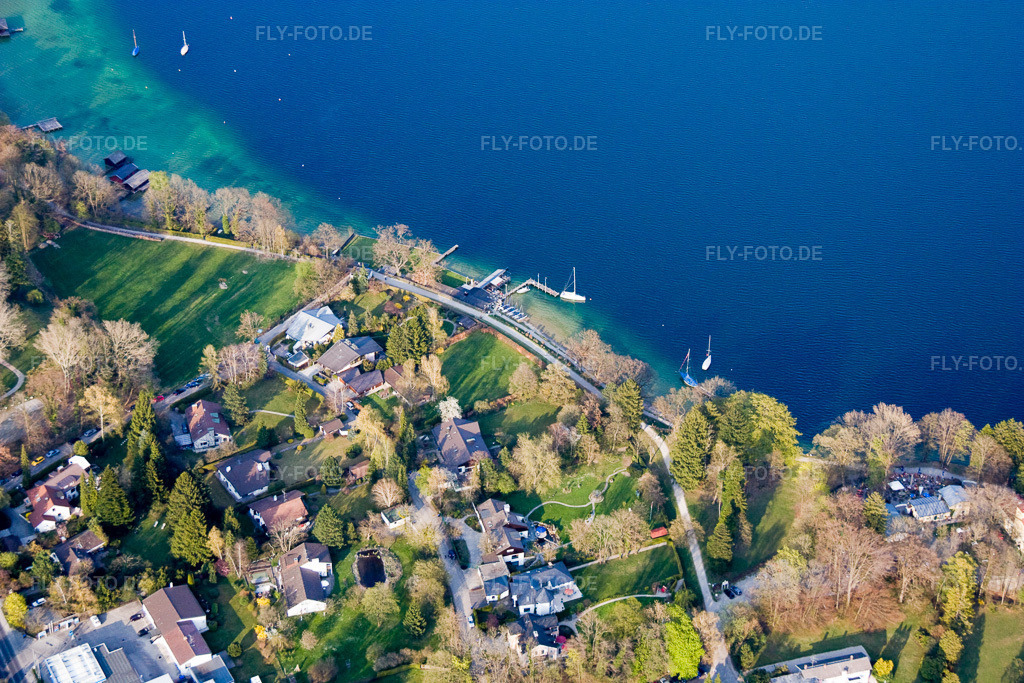 Luftbild: Ufer des Starnbergersee in Tutzing im Bundesland Bayern in Deutschland. Foto: IMG_17967.jpg vom 15.04.2009 durch Werner Riehm/FLY-FOTO.de