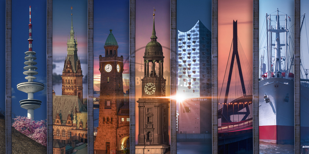Hamburg collage 19.0 | Exklusive Hamburg collagen, tolle Segelbilder und viele weitere tolle Motive auf Leinwand, Poster, Alu-Dibond, u.v.m. findet Ihr bei uns auf hamburgbild.de. Findet Euer Wandbild für Euer Zuhause, Büro oder die  Praxis…. - Realisiert mit Pictrs.com