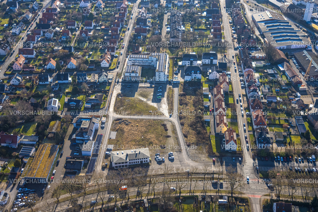 Soest260104032 | Luftbild, Cusanusweg Baustelle und Neubau Platanenviertel, ehemaliges Coca-Cola-Gelände, Soester Bauverein Gebäude, Soest, Südwestfalen, Nordrhein-Westfalen, Deutschland