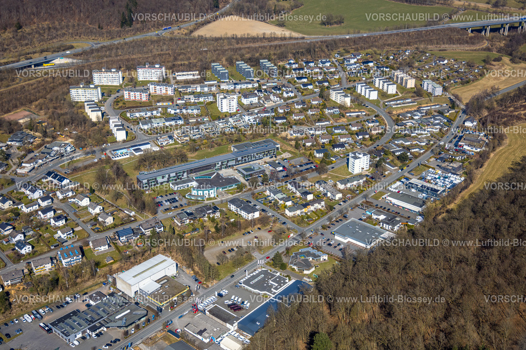 Meschede250304937 | Luftbild, FH Südwestfalen (Studierendenwerk Dortmund), Meschede-Stadt, Meschede, Sauerland, Nordrhein-Westfalen, Deutschland