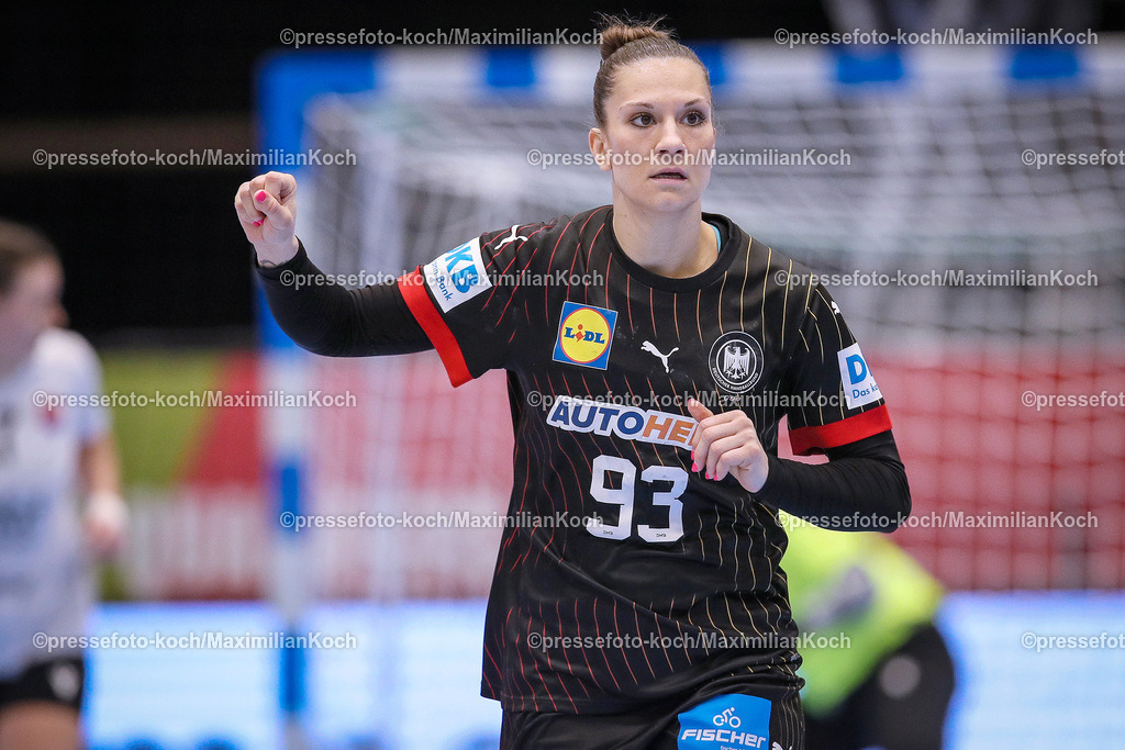 DueDHB03032402160 | 03.03.2024, Handball, Düsseldorf, Mitsubishi Electric Halle, Frauen EHF EURO Qualifikation, Spieltag 4, Deutschland - Slowakei: Julia Behnke (93, Deutschland)