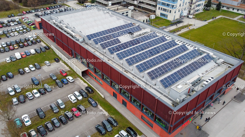 JKU Linz_ LIT_ Baustelle House of Schools_ 19.01.2023-8 | 19.01.2023, Johannes Kepler Universitaet Linz, AUT, JKU Gelaende, im Bild LIT (PV Anlage, Photovoltaik), House of Schools (Baustelle)