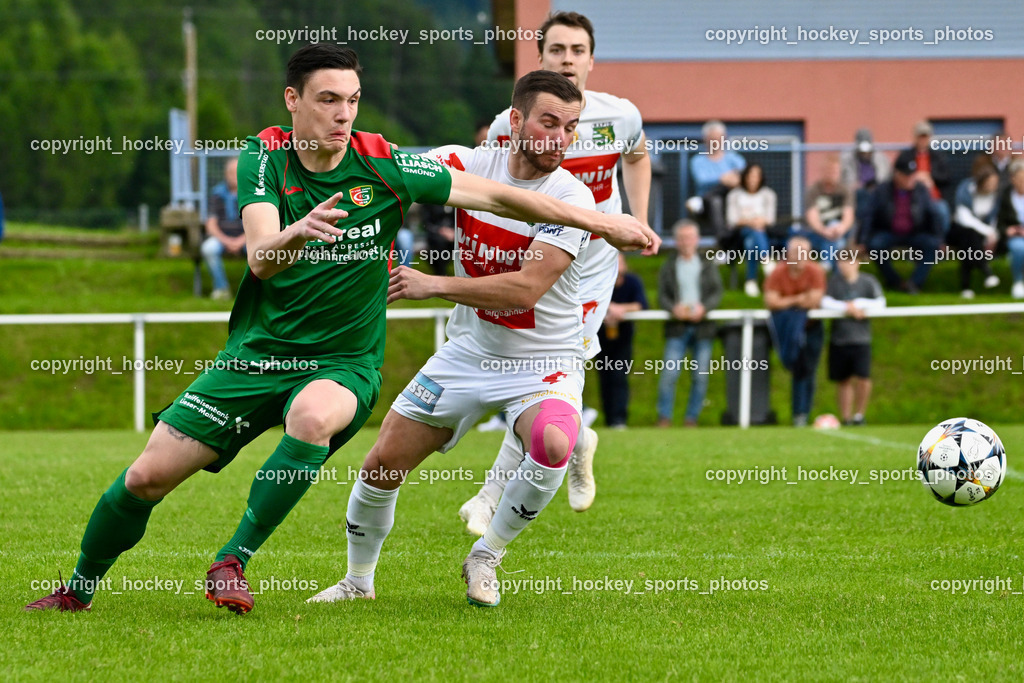FC ASKÖ Gmünd vs. Rapid Lienz  | #19 Nico Payer ASKÖ Gmünd, #7 Antonel Cabraja Rapid Lienz, FC ASKÖ Gmünd vs. Rapid Lienz , FC ASKÖ Gmünd vs. Rapid Lienz  am 02.06.2024 in Gmünd (Sportplatz Gmünd), Austria, (Photo by Bernd Stefan)