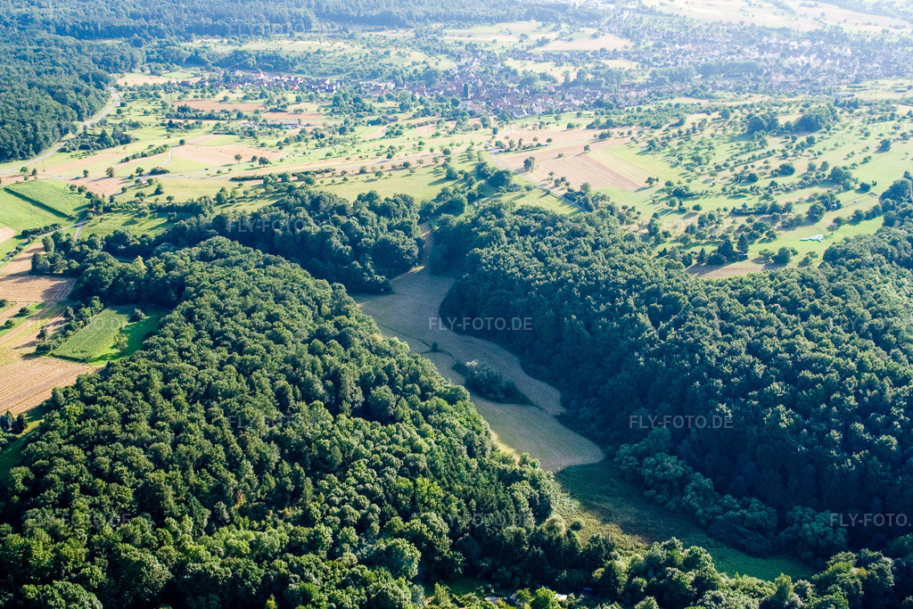 Luftbild: Naturschutzgebiet Kettelbachtal im Ortsteil Obernhausen in Birkenfeld im Bundesland Baden-Württemberg in Deutschland. Foto: IMG_12359.jpg vom 05.08.2008 durch Werner Riehm/FLY-FOTO.de