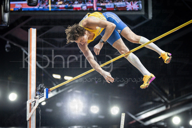 World Athletics Indoor Championships Kujawy Pomorze 26, 21.03.2026 | TORUN, POLAND - MARCH 21:  Armand DUPLANTIS (SWE) competes in the men's pole vault during the World Athletics Indoor Championships Kujawy Pomorze 26 on day 2 / session 2 at Kujawsko-Pomorska Arena Torun on March 21, 2026 in Torun, Poland. 