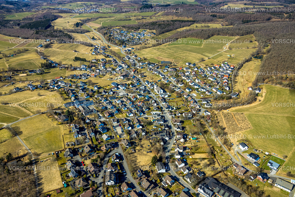 Wenden250307207Altenhof | Luftbild, Wohngebiet Ortsansicht Ortsteil Schönau, Altenhof, Wenden, Sauerland, Nordrhein-Westfalen, Deutschland