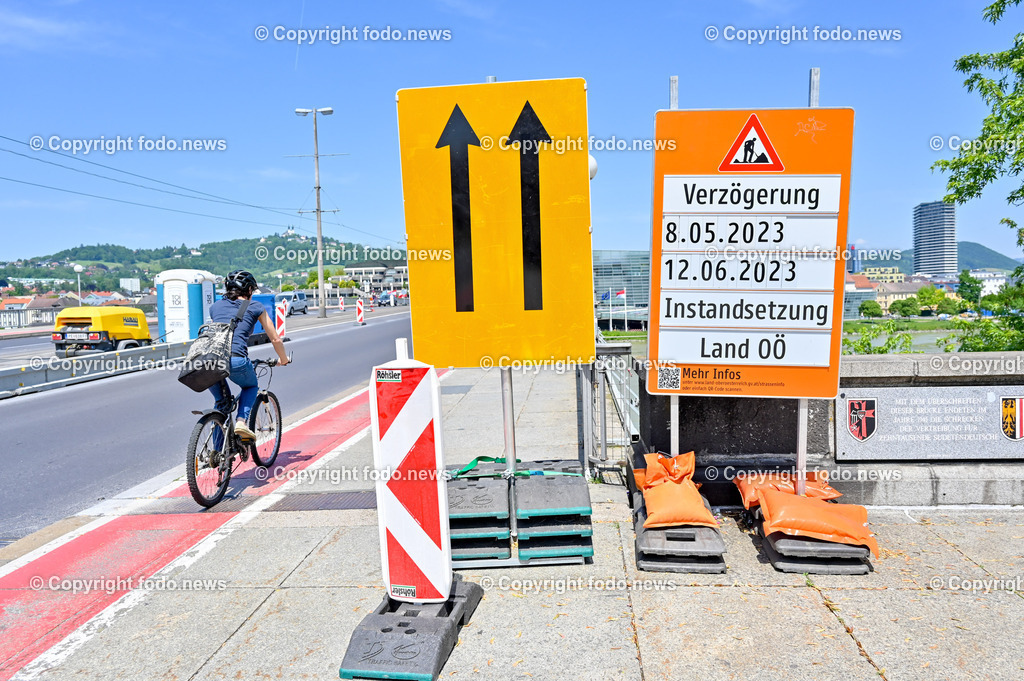 Nibelungenbrücke Linz_ 22.05.2023-3 | 22.05.2023,Nibelungenbruecke Linz, AUT, Nibelungenbruecke, Bruecke, Donau, Donauuebergang, im Bild Nibelungenbruecke, Baustelle