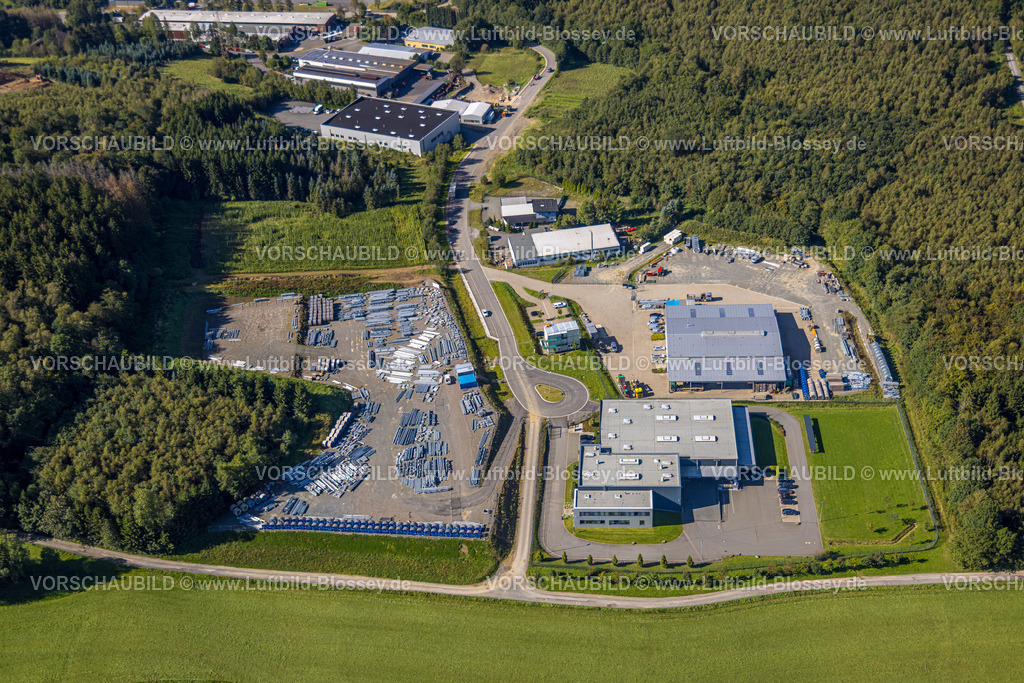 Herscheid230908121 | Luftbild, Gewerbegebiet Friedliner Straße, Friedlin, Herscheid, Sauerland, Nordrhein-Westfalen, Deutschland