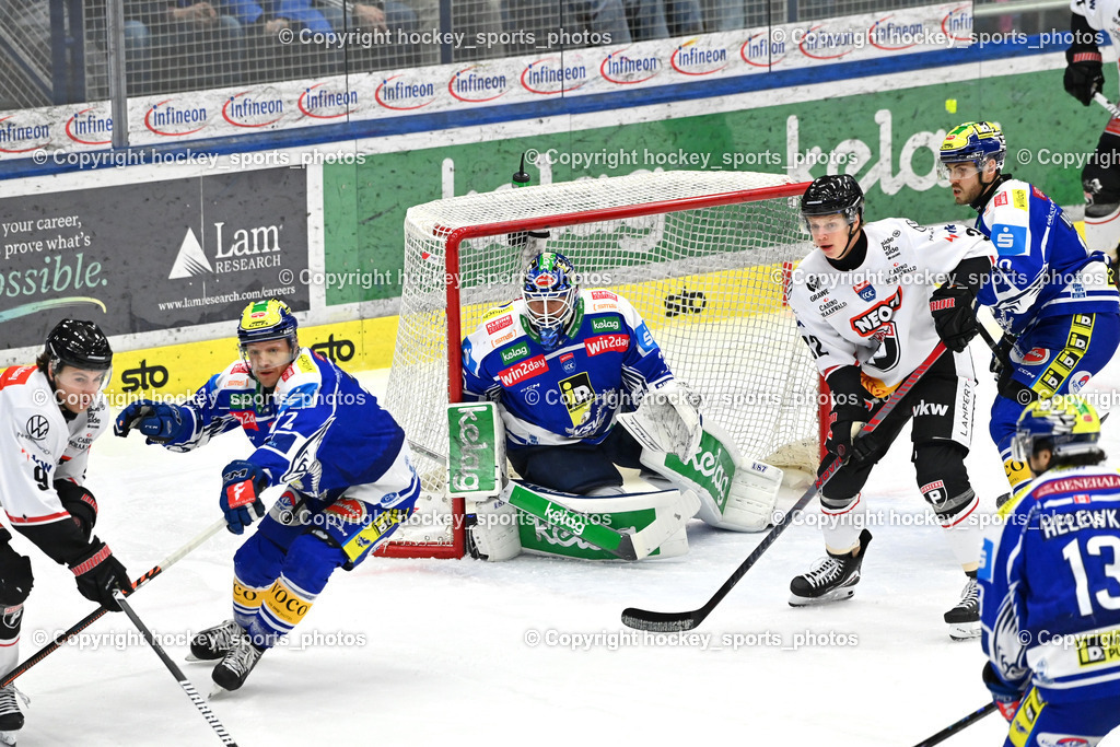 EC IDM Wärmepumpen VSV vs. Pioneers Vorarlberg | #9 Nathan Burke Pioneers Vorarlberg, #72 John Hughes EC VSV, #35 Joe Cannata EC VSV, #22 Luca Erne Pioneers Vorarlberg, #10 Thomas Vallant EC VSV, EC IDM Wärmepumpen VSV vs. Pioneers Vorarlberg, EC IDM Wärmepumpen VSV vs. Pioneers Vorarlberg am 22.02.2026 in Villach (Stadthalle Villach), Austria, (Photo by Bernd Stefan)