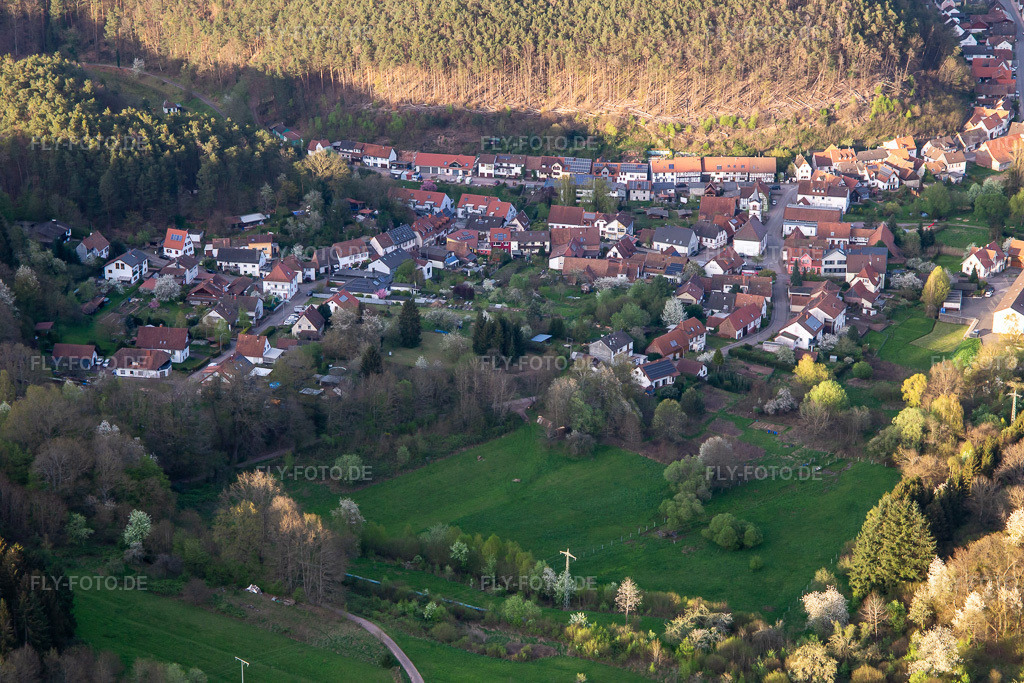 Luftbild: Talstr in Spirkelbach im Bundesland Rheinland-Pfalz in Deutschland. Foto: IMG_140165.jpg vom 11.04.2024 durch Werner Riehm/FLY-FOTO.de