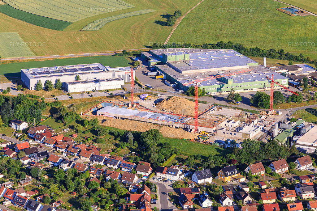 Luftbild: Baustelle für Neubau in der Beffendorfer Straße, exeron GmbH und Mafell AG im Ortsteil Lindenhof in Oberndorf im Bundesland Baden-Württemberg in Deutschland.Foto: IMG_148933.jpg vom 28.06.2025 durch Werner Riehm/FLY-FOTO.deExeron GmbHMafell AG