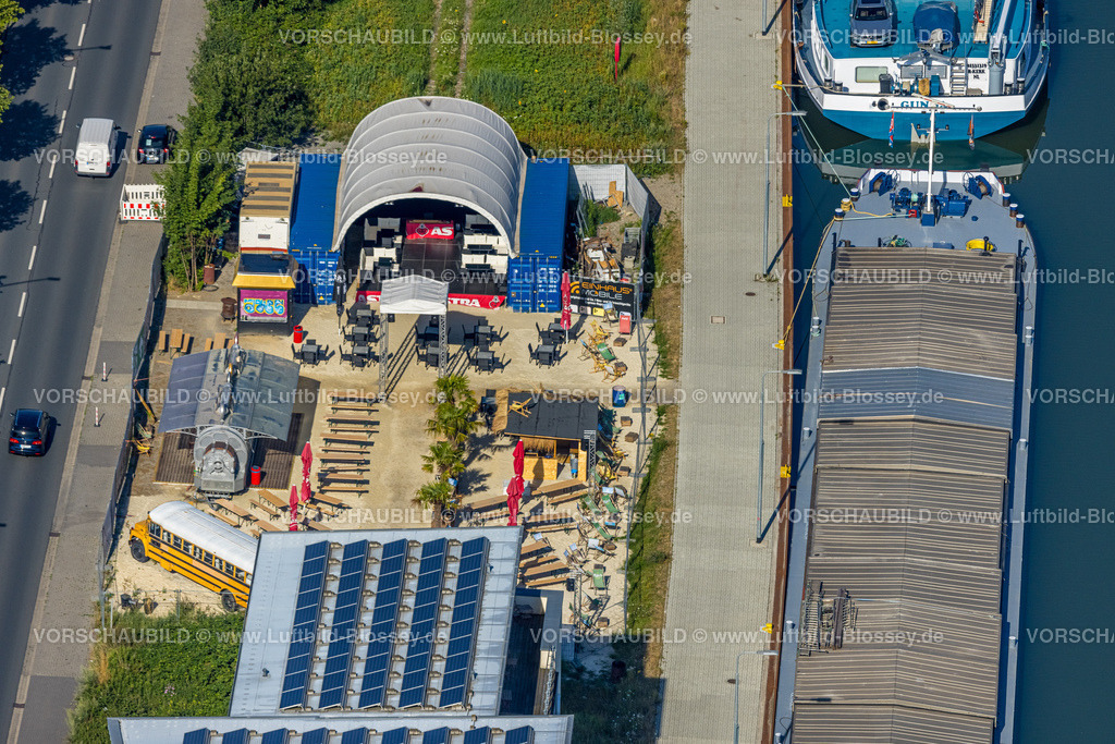 Hamm220700241 | Luftbild, Biergarten Pirates ANKER und HERZ, Hafenstraße, Datteln-Hamm-Kanal, Bockum-Hövel, Hamm, Ruhrgebiet, Nordrhein-Westfalen, Deutschland