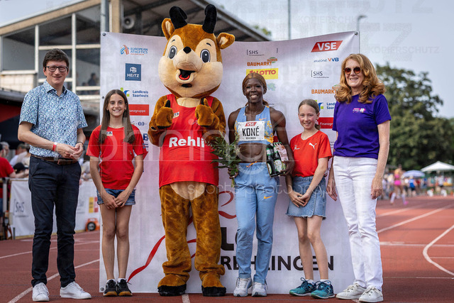61. Internationales Pfingstsportfest; Rehlingen-Siersburg, 24.05.2026 | REHLINGEN , GERMANY - MAY 24: Maboundou Koné (CIV/Elfenbeinküste) takes the win over 100m during the 61. Internationales Pfingstsportfest on 24.05.2026 at the  Bungertstadion in Rehlingen-Siersburg (Saarland / Deutschland).