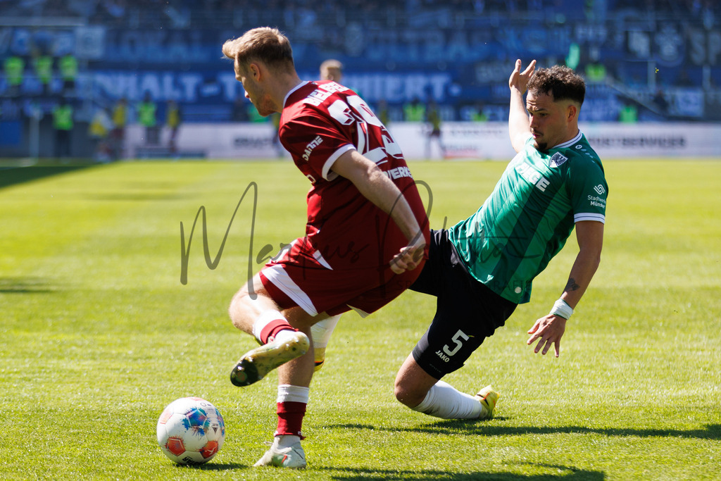 2. Bundesliga, Saison 2025/26, 31. Spieltag: SC Preußen Münster - DSC Arminia Bielefeld | Münster, 25.04.2026: 2. Bundesliga, 31. Spieltag, SC Preußen Münster gegen Arminia Bielefeld im LVM-Preußenstadion in Münster. Foto: sportfotografie.ms | Markus Paletta - Realisiert mit Pictrs.com