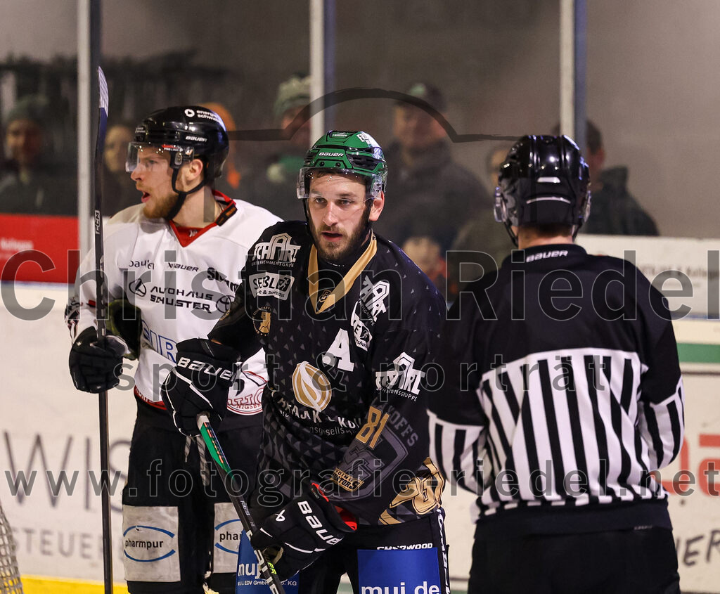 2024-03-08_085_TSV_Erding_gegen_EHC_Koenigsbrunn | Erding, Deutschland, 08.03.2024:
Eishockey, Bayernliga Playoffs 2023 / 2024, 1. Spieltag, TSV Erding gegen EHC Königsbrunn, Endergebnis: 3:0

Maximilian Forster (Erding Gladiators, #81)

Foto: Christian Riedel / fotografie-riedel.net