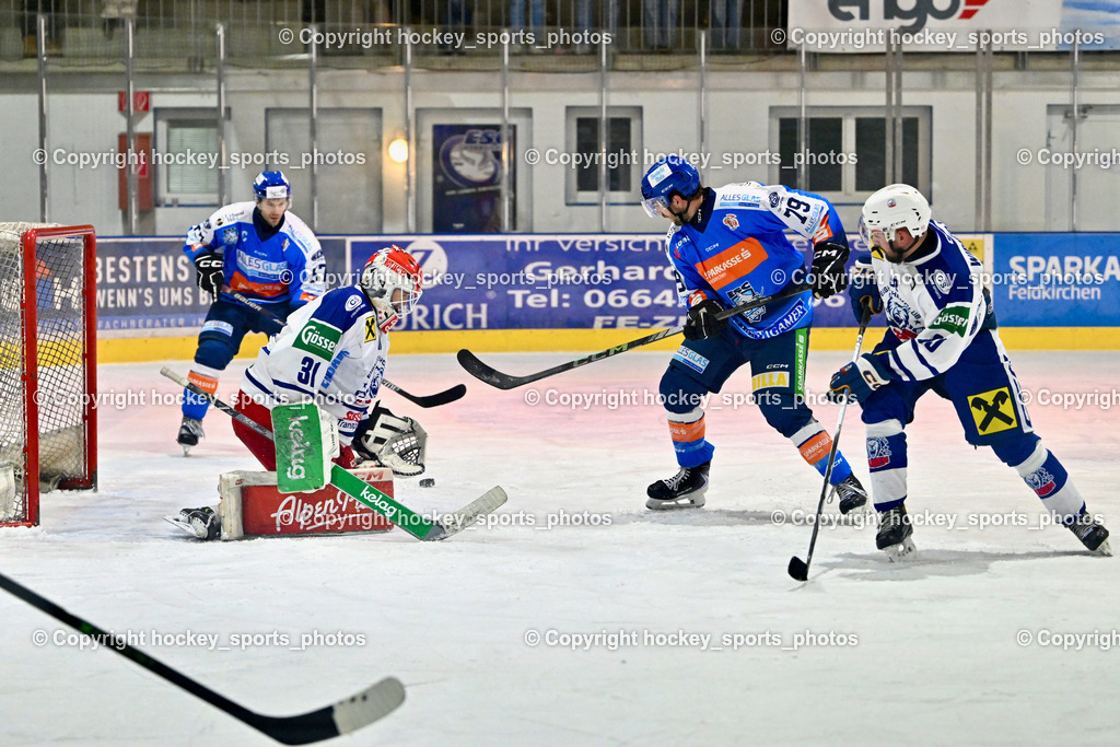 ESC Sparkasse STEINDORF vs. UECR Huben | #31 Sicher Michael UECR EISBÄREN HUBEN, #57 Wilfan Franz ESC Steindorf, #79 Petrik Benjamin ESC Steindorf, #90 Wibmer Fabian UECR EISBÄREN HUBEN, ESC Sparkasse STEINDORF vs. UECR Huben, ESC Sparkasse STEINDORF vs. UECR Huben am 30.01.2026 in Steindorf (Ossiachersee Halle), Austria, (Photo by Bernd Stefan)