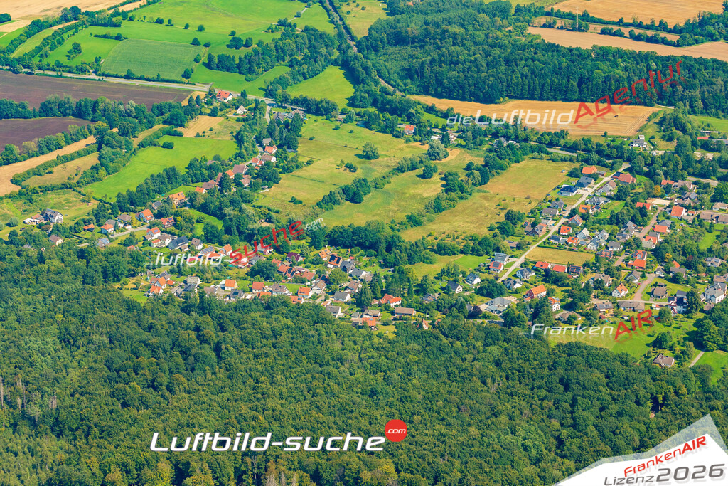 Leopoldstal Horn-Bad Meinberg Bild- Das Luftbild wurde 2025 vom UL-Flugzeug heraus erstellt ( keine Drohne bzw. Drohnenaufnahme ) - Hochauflösende Luftaufnahme -Nicht vergleichbar mit Google Maps oder Satelittenbilder- Die Geschenkidee !Mit Lizenz und Bildrechte bestellbar - CC