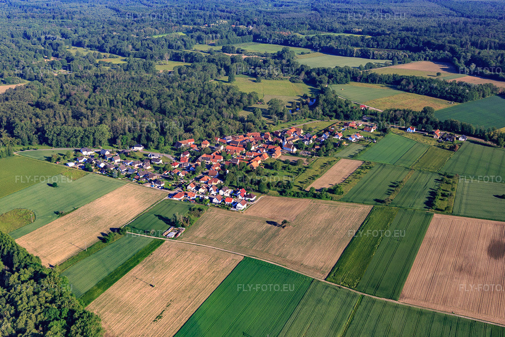 Vue aérienne: Vue de la ville depuis le sud-est à Kauffenheim dans le département Bas Rhin, France – .Photo: IMG_115016.jpg prise le 01/06/2019 par Werner Riehm/FLY-FOTO.eu – Résolution de l'original: 5472 x 3648 px