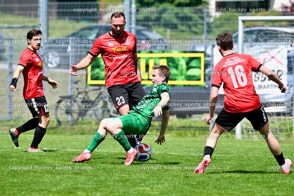 SC Landskron vs. SV Falle Maria Gail | #12 Martin Krampl SV Maria Gail, #7 Markus Ulbing SC Landskron, #23 Klemen Velic SV Maria Gail, #16 Andrija Stoimenov SV Maria Gail, SC Landskron vs. SV Falle Maria Gail, SC Landskron vs. SV Falle Maria Gail am 17.05.2026 in Villach (Sportanlage Landskron), Austria, (Photo by Bernd Stefan)