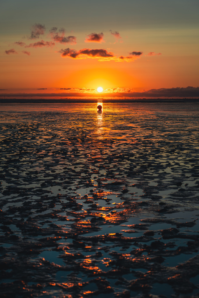 Sunset oder Watt | Ein Sonnenuntergang über dem Wattenmeer.