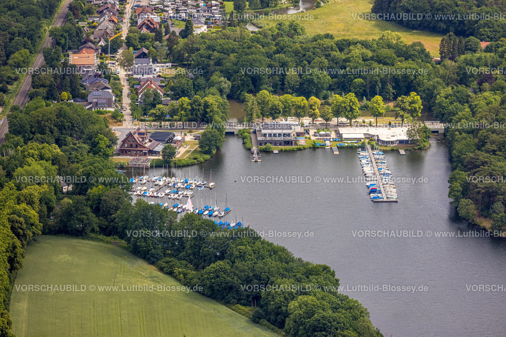 Haltern220602656 | Luftbild, Segelclub Prinzensteg, Bootshaus Seeblick Strandallee, Haltern-Stadt, Haltern am See, Ruhrgebiet, Nordrhein-Westfalen, Deutschland