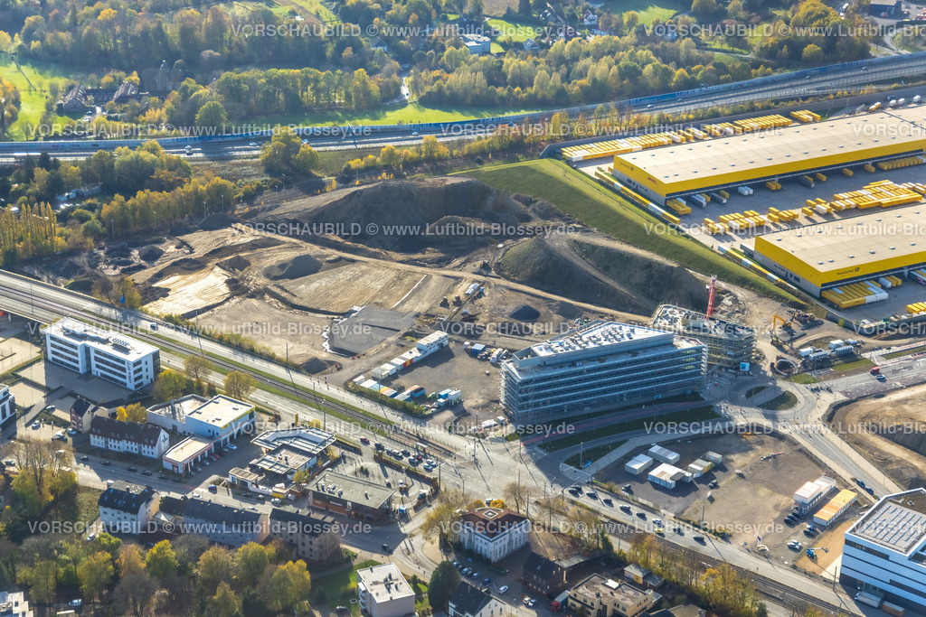 Bochum221100451 | Luftbild, Mark 51/7 Baustelle und Neubau Wissenschafts- und Technologiequartier, ehem. Opel Gelände, Laer Laer, Bochum, Ruhrgebiet, Nordrhein-Westfalen, Deutschland