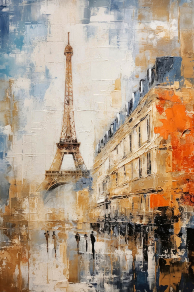 2401065 - Abstraktes Paris | Moderne Wandbilder auf Leinwand, Acylglas, Alu-Dibond oder als Poster. Tauchen Sie ein in die Welt KI-generierter Kunstwerke - entdecken Sie hochwertige Kunstdrucke unserer Gemälde, Illustrationen und fotorealistischen Motive.