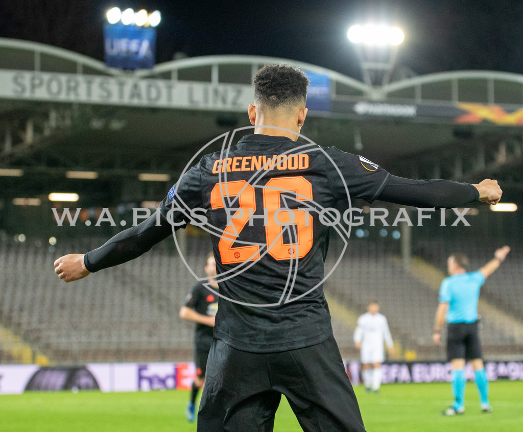 LASK Linz vs Manchester United | Linz, AUSTRIA 12.03.20 - SOCCER-EURO LEAGUE, LASK Linz vs Manchester United  Image shows: Mason Greenwood (MANU)
Photo: Sportmediapics.com/ Andreas Willdoner
