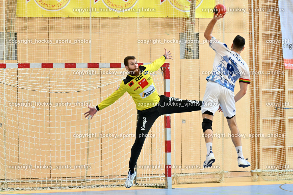 SC Ferlach vs. ALPLA HC Hard 2.3.2024 | #96 KONECNY Micha Martin SC Ferlach, #9 Tokic Ante HC Hard, SC Ferlach vs. ALPLA HC Hard 2.3.2024, SC Ferlach vs. ALPLA HC Hard am 02.03.2024 in Ferlach (Ballspielhalle Ferlach), Austria, (Photo by Bernd Stefan)