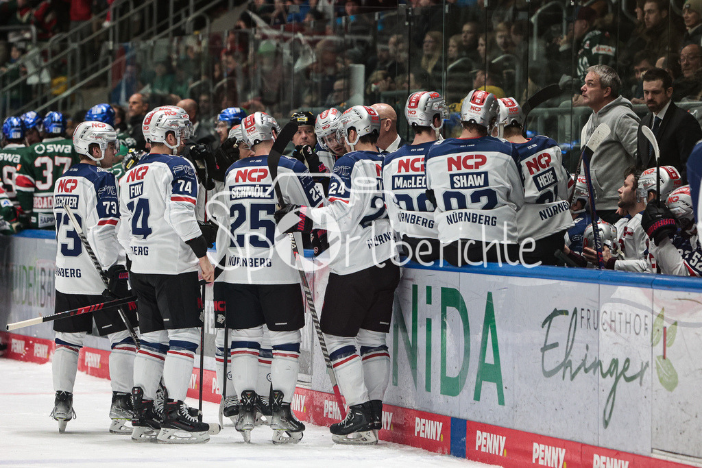 Augsburger Panther - Nuernberg ICE Tigers | Auszeit der ICE Tigers kurz vor Ende der Partie