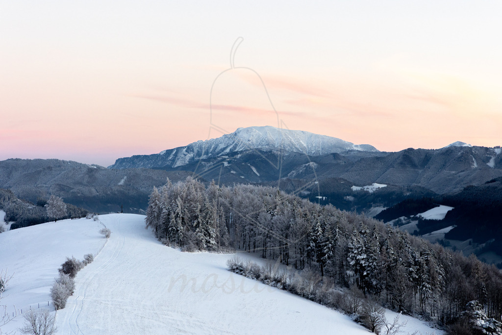 Winter am Hochkogelberg mit Blick zum Ötscher | Ihre Fotografin im Lungau, ihre Fotografin im Mostviertel, Wandbilder Onlineshop, Imagefotos für Ihr Unternehmen,  - Realisiert mit Pictrs.com