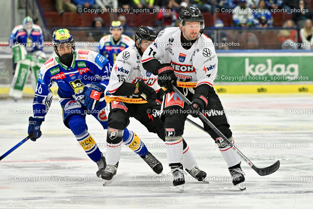 EC IDM Wärmepumpen VSV vs. Pioneers Vorarlberg | #71 Kevin Macierzynski Pioneers Vorarlberg, #15 Mark Mußbacher Pioneers Vorarlberg, #46 Paul Sintschnig EC VSV, EC IDM Wärmepumpen VSV vs. Pioneers Vorarlberg, EC IDM WÄRMEPUMPEN VSV vs. Pioneers Vorarlberg am 03.10.2025 in Villach (Stadthalle Villach), Austria, (Photo by Bernd Stefan)