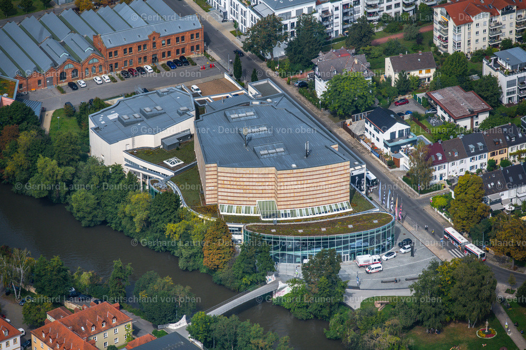 4060204 | BAMBERG 07.09.2021 Gebäude der Veranstaltungshalle Konzerthalle an der Mußstraße in Bamberg im Bundesland Bayern, Deutschland.