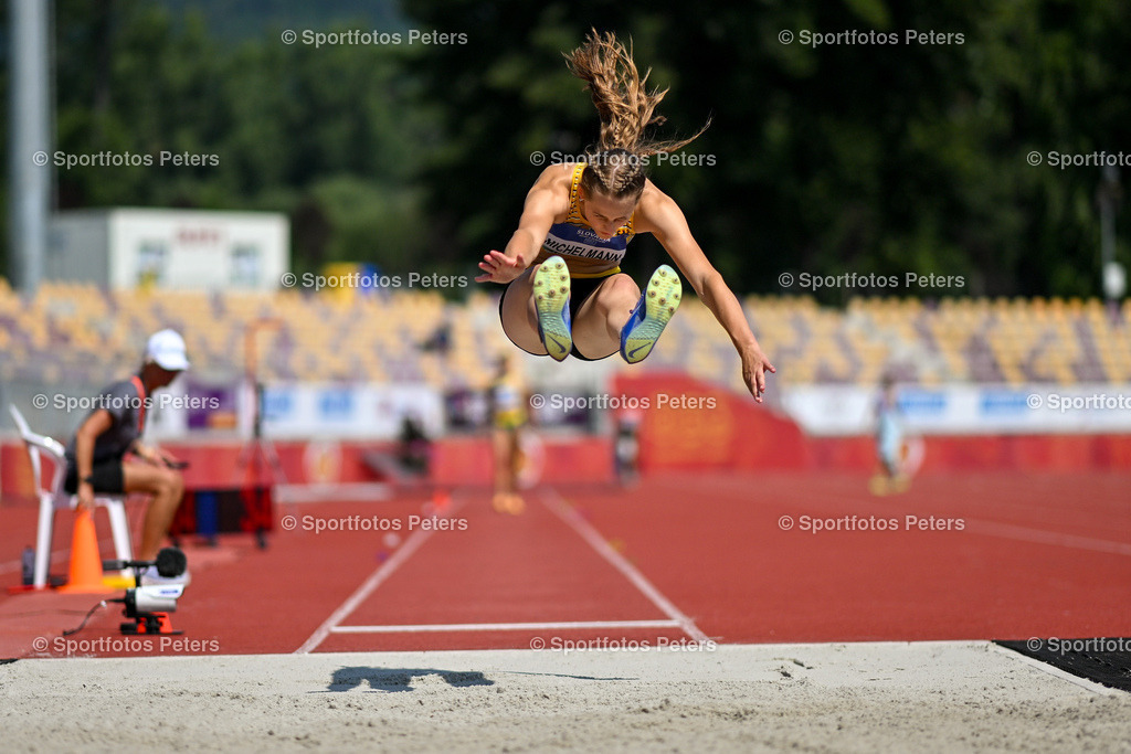 U18 EM - Tag 4_55 | European Athletics U18 Championships am 21.07.2024 in Banska Brystica; Weitsprung, Lynn Michelmann im Finale. Foto: Kai Peters - Realisiert mit Pictrs.com