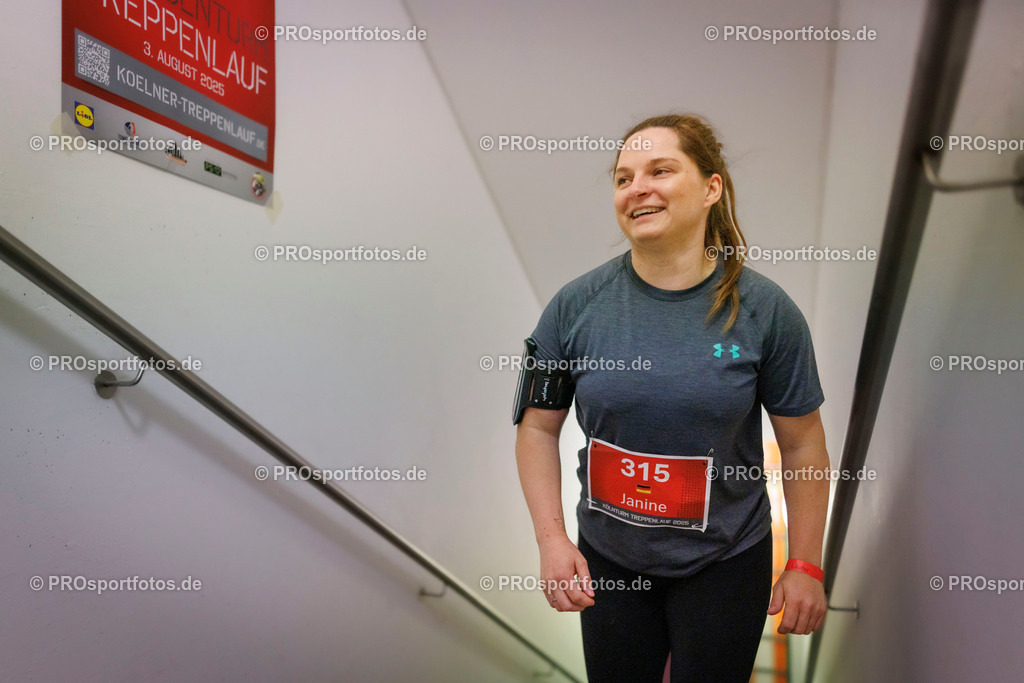 KölnTurm Treppenlauf; Köln, 03.08.2025 | Impressionen vom KölnTurm Treppenlauf am 03.08.2025 in Köln (Nordrhein-Westfalen). 