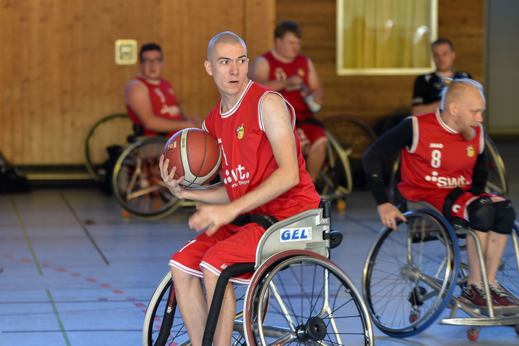 2024-10-26-0445 | RSKV Tuebingen vs. Hannover United 2, Rollstuhlbasketball, 2. Bundesliga Sued, 3. Spieltag, Saison 2024/2025, 26.10.2024, Foto: Ralph Kunze - Realisiert mit Pictrs.com