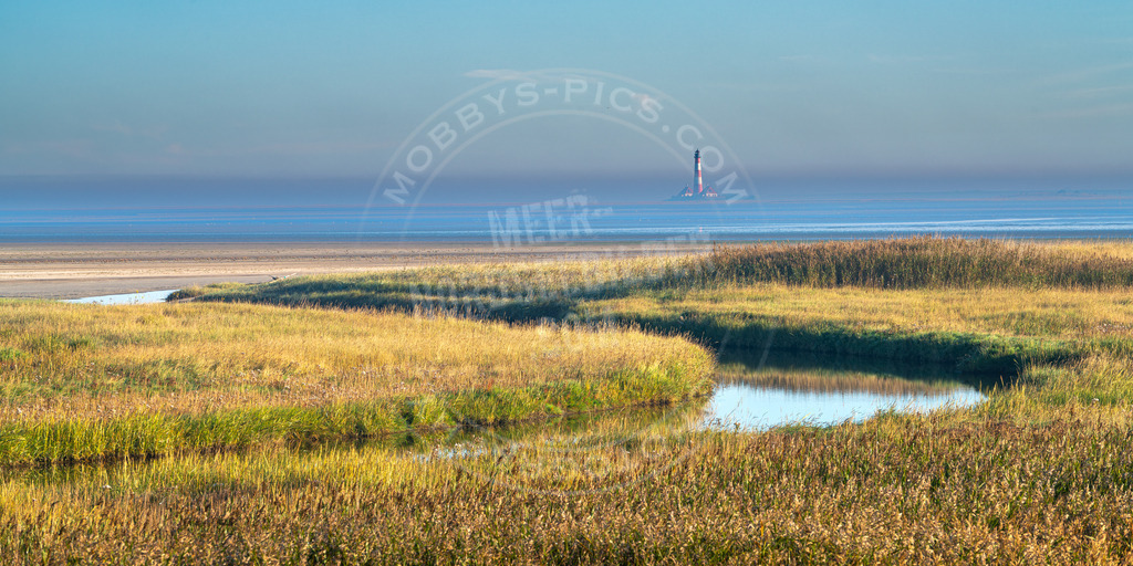 Westerhever Leuchtturm im Nebel | Westerhever Leuchtturm im Nebel